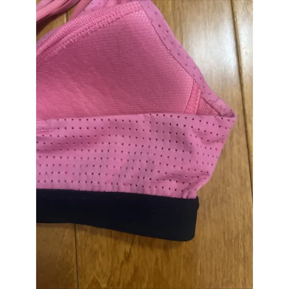 Victoria’s Secret Sport Bra Size 32A Pink Black Racerback Pullover Lightweight39